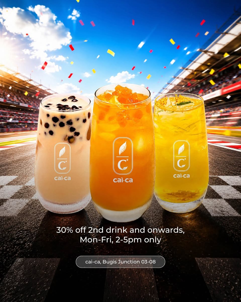 cai-ca beverage promotion at Bugis Junction