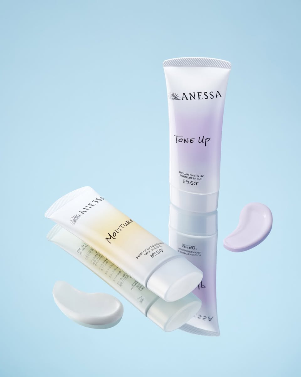 Exclusive Anessa Sun Care products and displays