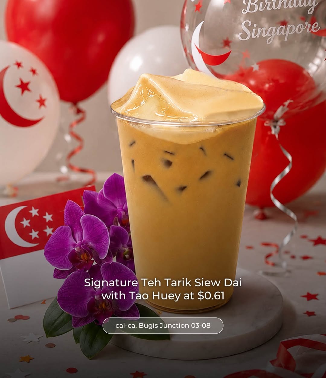 cai-ca Signature Teh Tarik Siew Dai with Tao Huey