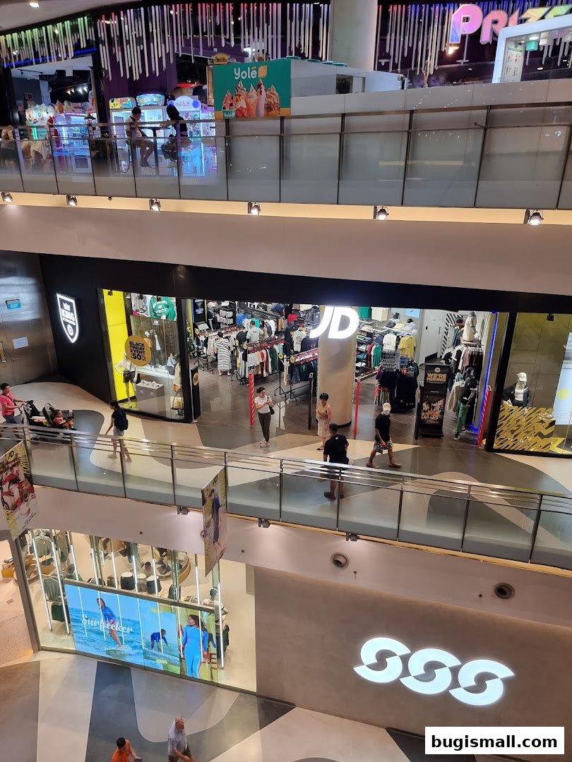 JD Sports store interior and exterior visible from above in a shopping mall.