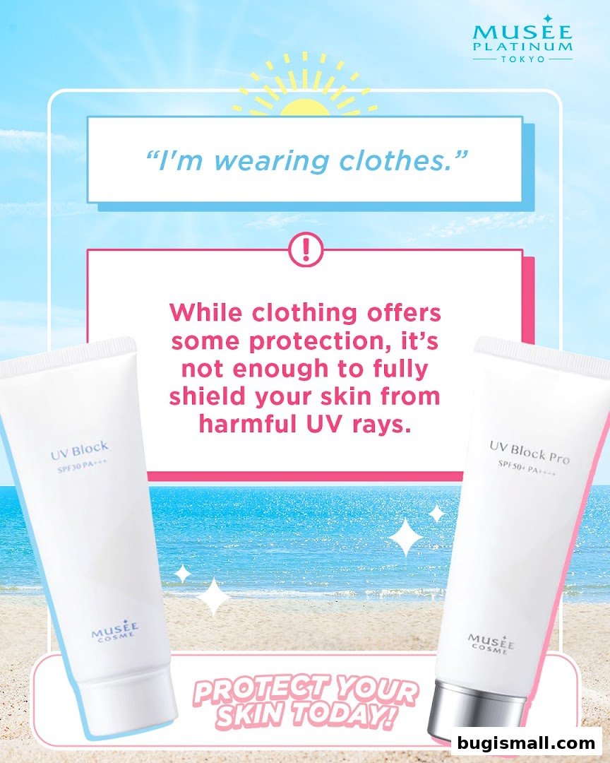 Two tubes of sunscreen with SPF protection displayed against a beach background.