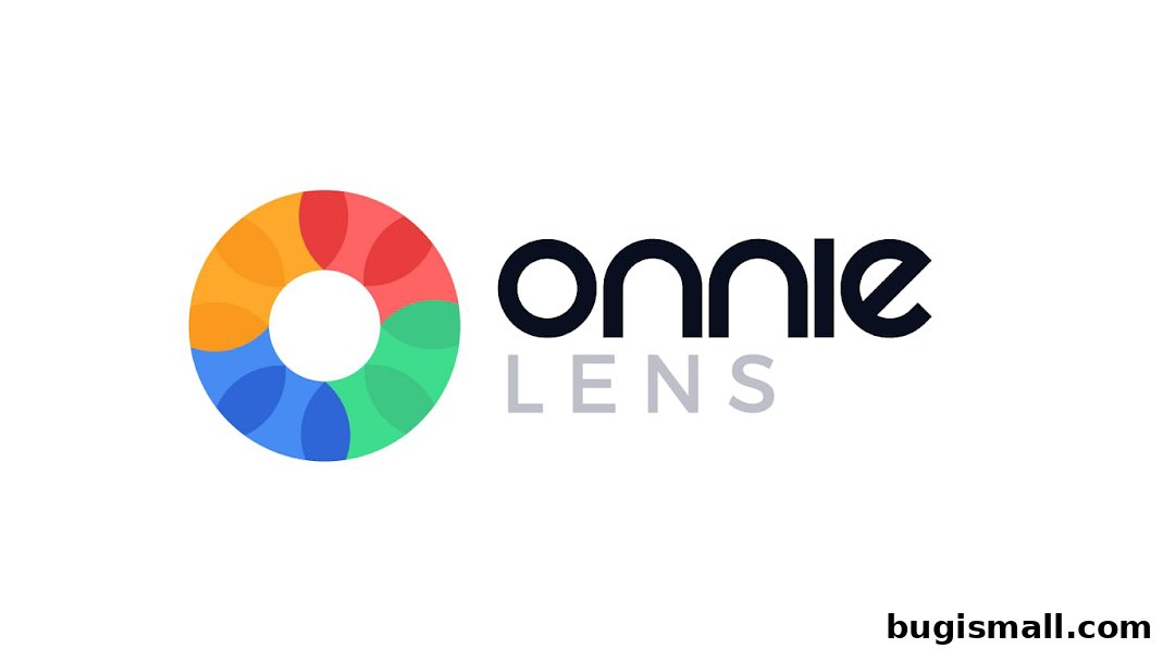 The ONNIE LENS logo features a colorful circular graphic next to the brand name.