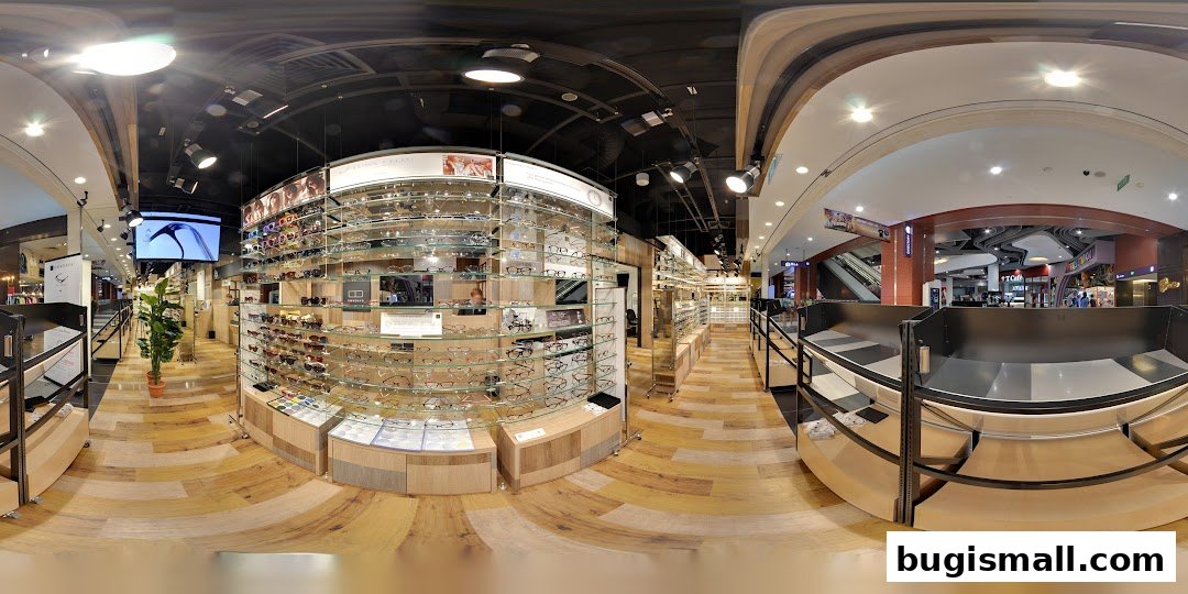 Interior view of an OWNDAYS optical shop showcasing a wide selection of eyeglasses.