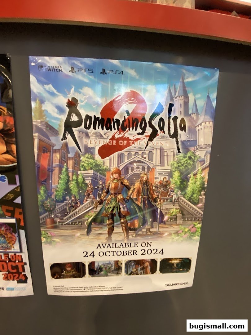 Poster for the game Romancing SaGa 2: Revenge of the Seven, available October 24, 2024.