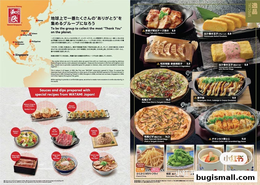 A collage of Japanese dishes including pizzas, fried chicken, gyoza, omelets, and side dishes.