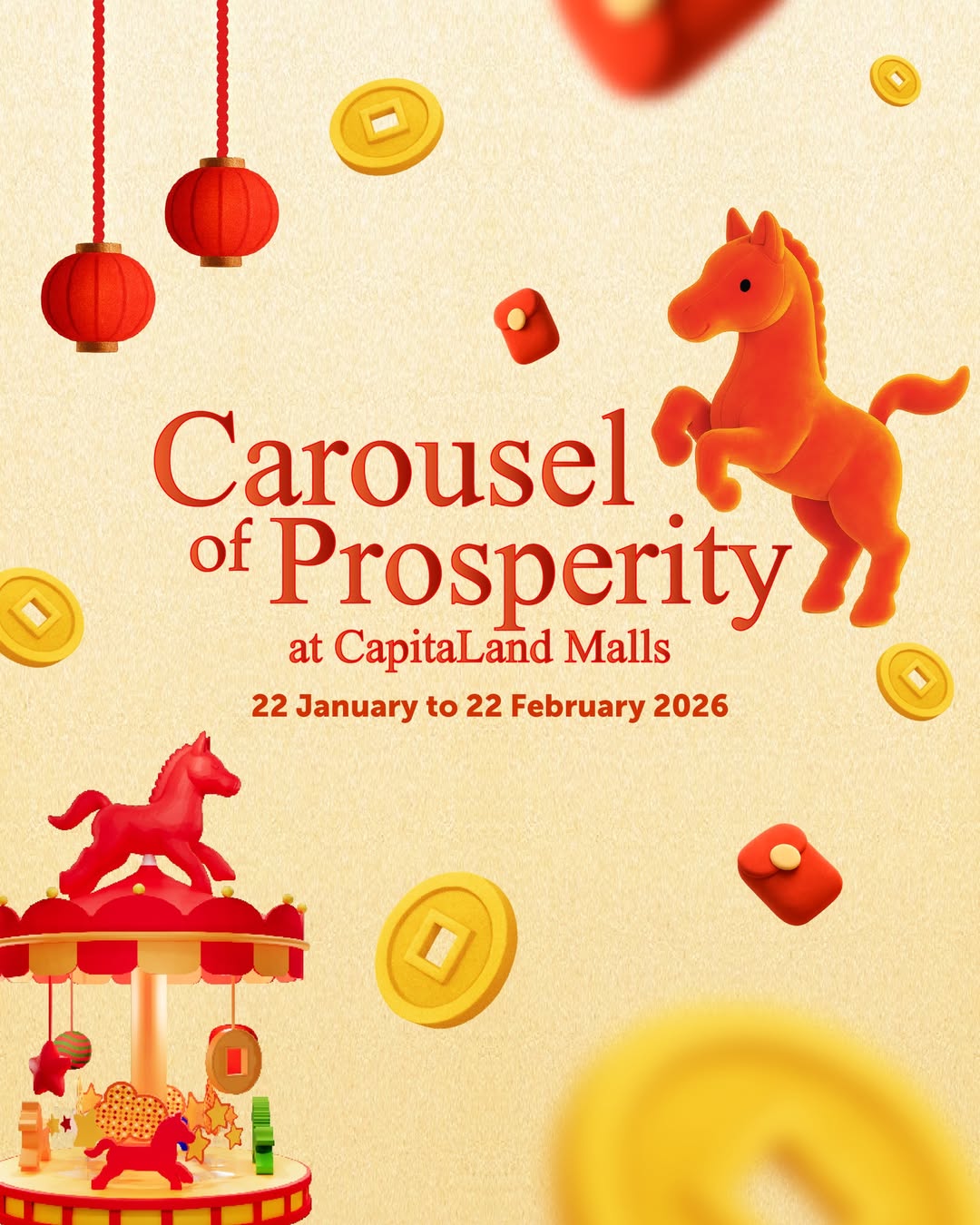 Festive Carousel of Prosperity installation for Chinese New Year