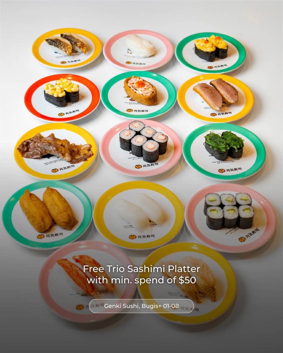 Genki Sushi Trio Sashimi Platter promotion